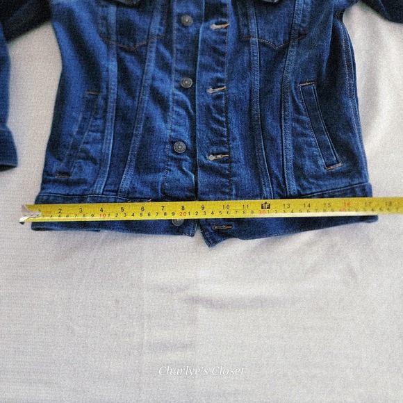 Womens Skull Graphic Indigo Wash Denim Jacket S Festival‎ Grunge Layering Basics - Picture 7 of 8